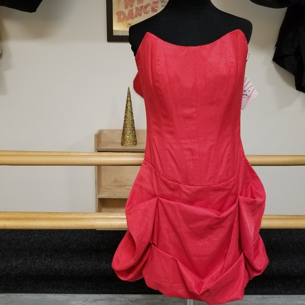 Badgley Mischka red dress